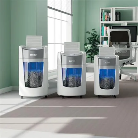 Skartovací stroj, mikrokonfety, 6 listov, LEITZ "IQ OptiMax Home Office 225 P5" 9