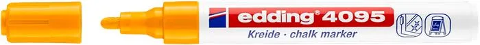 Kriedový popisovač, 2-3 mm, kuželový hrot, EDDING "4095", neónovo oranžový 2