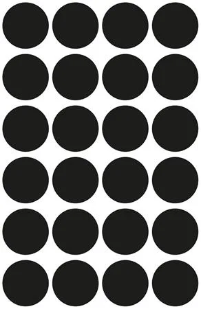 Etikety, okrúhle, priemer: 18 mm, AVERY ZWECKFORM, čierne, 96 etikiet/bal 4