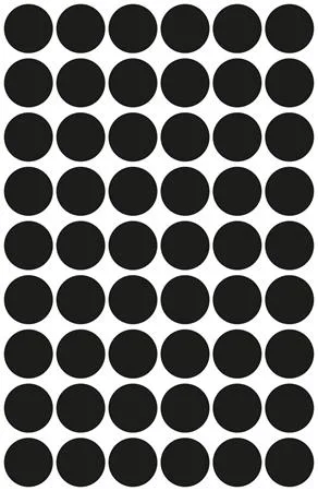 Etikety, okrúhle, priemer: 12 mm, AVERY ZWECKFORM, čierne, 270 etikiet/bal 4