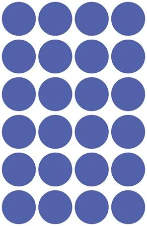Etikety, okrúhle, priemer: 18 mm, odstrániteľné, AVERY ZWECKFORM, modré, 96 etikiet/bal 4