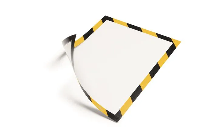 Informačný panel, A4, magnetický, DURABLE "DURAFRAME® MAGNETIC SECURITY", žltý-čierny 3
