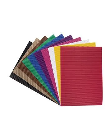 Vlnitý kartón, 25x35 cm, 10 listov, FOLIA, rôzne farby 2