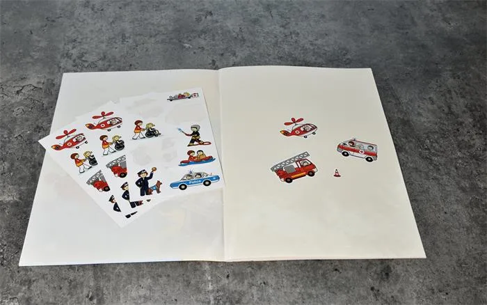 Nálepky, papier, 3 hárky, 76x120 mm, AVERY ZWECKFORM, "Z-Design No.54137", záchranári, policajti, hasiči 3
