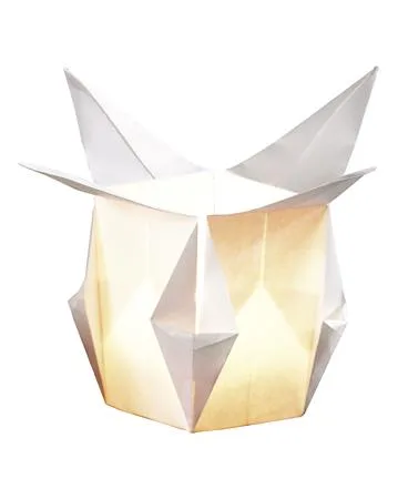 Origami papier, na lampáše, 30x30 cm, 80 g, 12 listov, FOLIA, biely 3