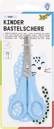 Nožnice, školské, so zaoblenou špičkou, 13,5 cm, FOLIA, mix farieb 5