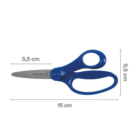 Nožnice, školské 15 cm, FISKARS, modré 4
