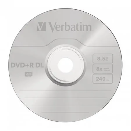 DVD+R disk, dvojvrstvový, 8,5GB, 8x, 10 ks, cake box, VERBATIM "Double Layer" 3