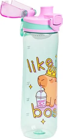 Fľaša, 600 ml, LIZZYSULI, Lollipop Capybara, zelená-fialová 3