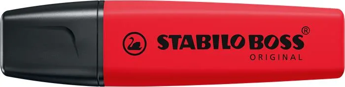 Zvýrazňovač, 2-5 mm, STABILO "BOSS original", červený 2