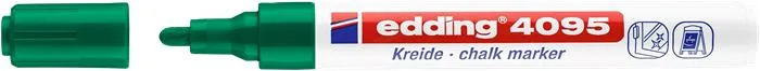 Kriedový popisovač, 2-3 mm, kuželový, EDDING "4095", zelený 2
