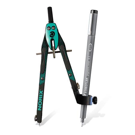 Kružidlo, precízne, 3-dielne, STAEDTLER "Norix® 555", zelené 4