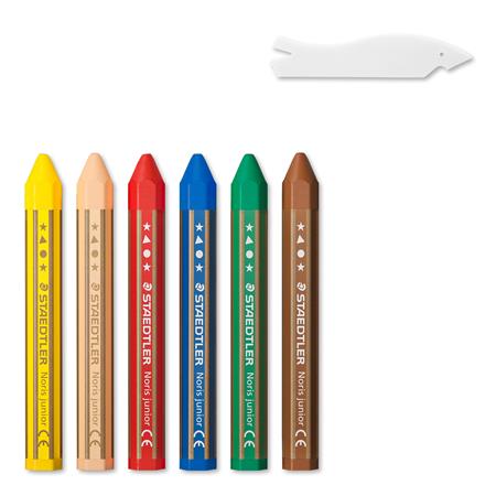 Voskovky, šesťhranné, jumbo, STAEDTLER „Noris® junior 224”, Peppa Pig, 6 farieb 3