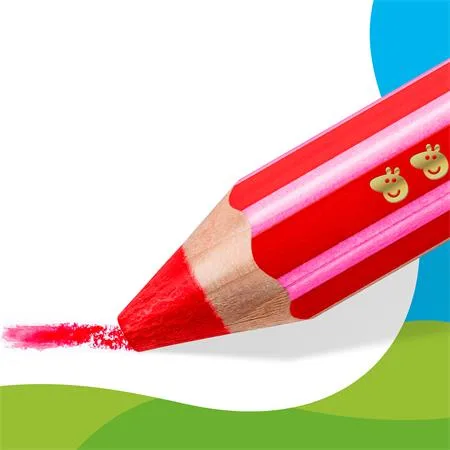 Farebné ceruzky, sada, šesťhranné, jumbo, STAEDTLER „Noris® junior 140", Peppa Pig, 6 farieb 3