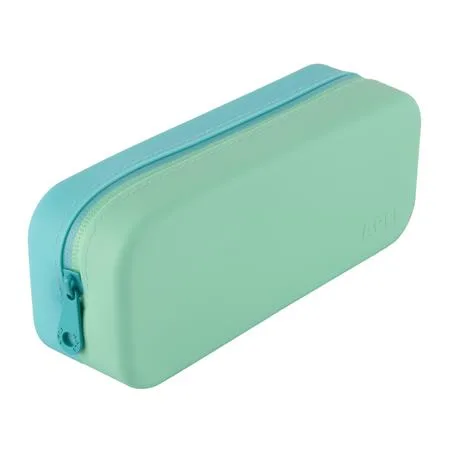 Peračník, displej, na zips, silikónové, dvojfarebné, APLI "Pastel", mix farieb 9