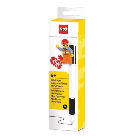 Gélové pero, 0,7 mm, s vrchnákom, s mini figúrkou, LEGO, čierne 3