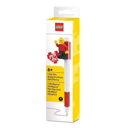 Gélové pero, 0,7 mm, s vrchnákom, s mini figúrkou, LEGO, červené 3