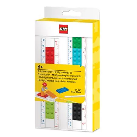 Pravítko, sada, skladacia, 2-dielna, s mini figúrkou, LEGO 2
