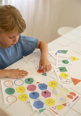 Nálepky, geometrické, sada, APLI Kids "Geometric", emócie 2