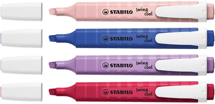 Zvýrazňovač, sada, 1-4 mm, STABILO "Swing Cool NatureCOLORS Wildflowers", 4 rôzne farby 3