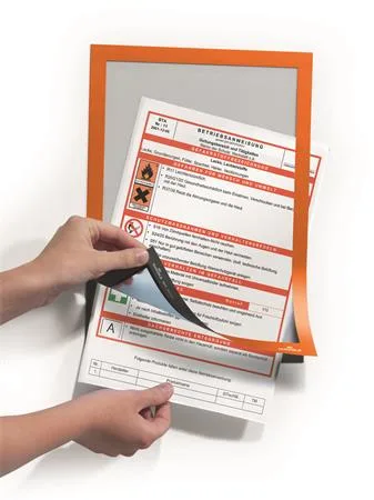 Informačný panel, A4, samolepiaca zadná strana, DURABLE "DURAFRAME®", oranžový 5