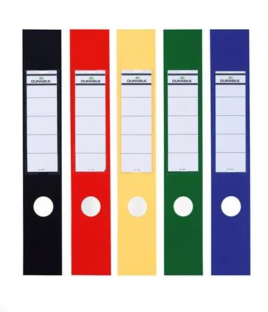 Chrbtový štítok, pre zakladače, samolepiaci, 60 x 390 mm, DURABLE „ORDOFIX®“, žltý 3