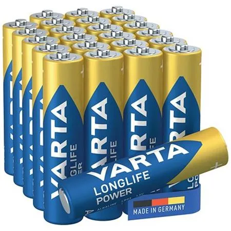Batéria, AAA mikro, 24 ks, bez plastu, VARTA "Longlife Power" 2