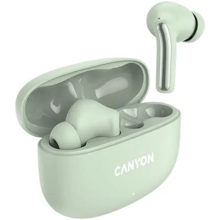 Slúchadlá, TWS bezdrôtové, Bluetooth 5.4, CANYON "OnGo 9", zelené 4