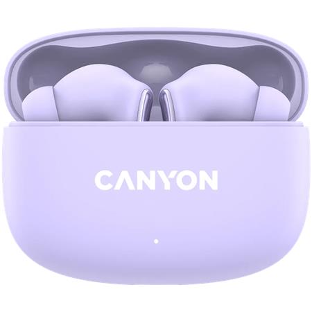 Slúchadlá, TWS bezdrôtové, Bluetooth 5.4, CANYON "OnGo 9", fialové 2
