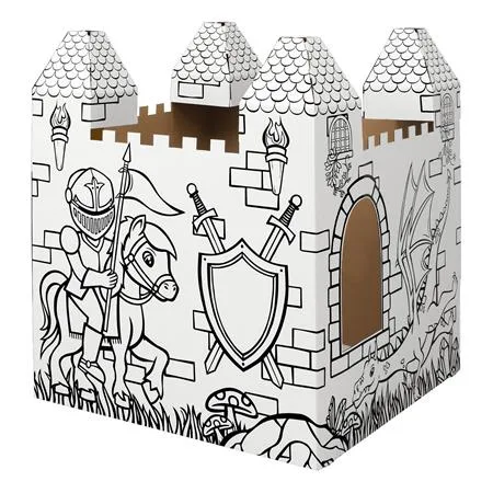 Kartónový domček na vymaľovanie, FELLOWES, hrad 2