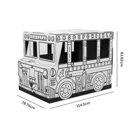 Kartónový domček na vymaľovanie, FELLOWES, autobus 3