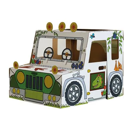 Kartónový domček na vymaľovanie, FELLOWES, dino safari 2