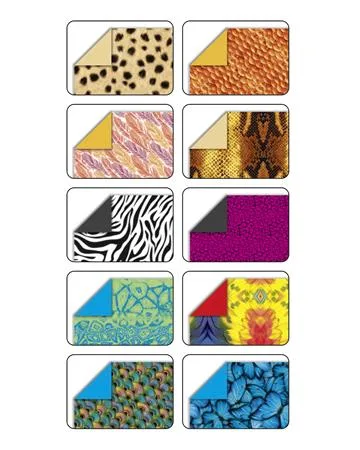 Origami papier, 15x15 cm, 80 g, 50 listov, FOLIA "Wildlife", 10 rôznych vzorov 2