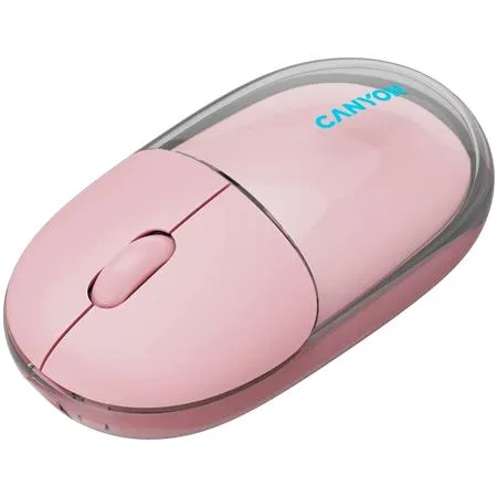 Myš, bezdrôtová, duálny režim pripojenia, optická, CANYON "OnClick 24", ružová 4