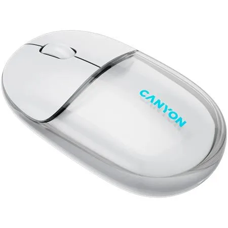 Myš, bezdrôtová, duálny režim pripojenia, optická, CANYON "OnClick 24", biela 2