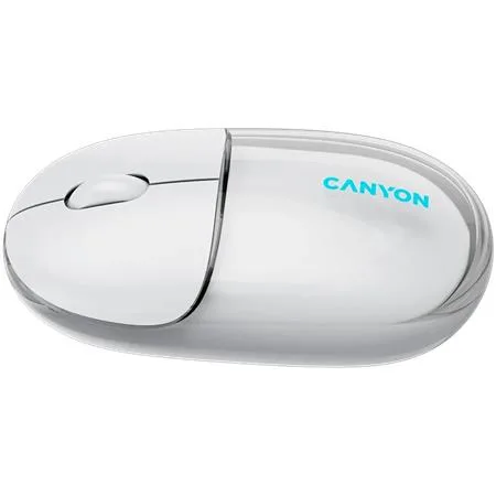Myš, bezdrôtová, duálny režim pripojenia, optická, CANYON "OnClick 24", biela 3