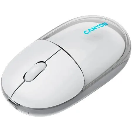 Myš, bezdrôtová, duálny režim pripojenia, optická, CANYON "OnClick 24", biela 4