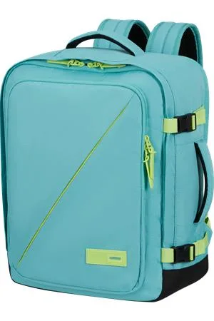 Batoh, kabínová veľkosť, 38 l, M, AMERICAN TOURISTER "Take2Cabin", tyrkysový/limetkový 2