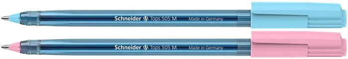 Guľôčkové pero, 0,5 mm, s vrchnákom, SCHNEIDER "Tops 505 M Bubble Gum", modré, limitovaná edícia 3