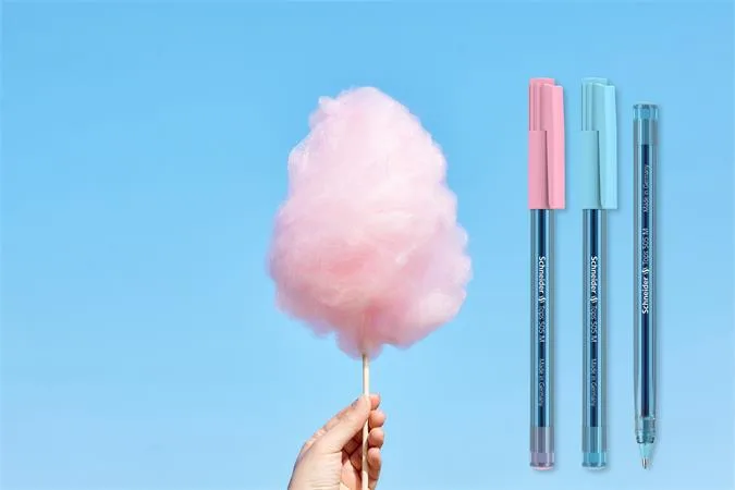 Guľôčkové pero, 0,5 mm, s vrchnákom, SCHNEIDER "Tops 505 M Bubble Gum", modré, limitovaná edícia 6