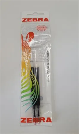 Náplň do gélových pier, 0,33 mm, ZEBRA "JF", čierna 2