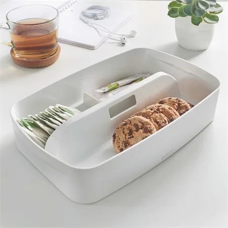 Organizačná tácka, s rúčkou, malá, LEITZ "MyBox", biela 2