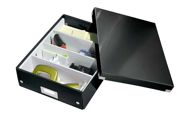 Škatuľa, organizačná, rozmer M, LEITZ "Click&Store", čierna 4