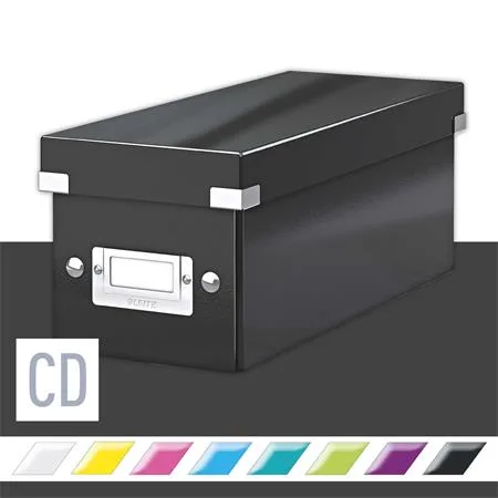 Škatuľa na CD, LEITZ "Click&Store", čierna 2