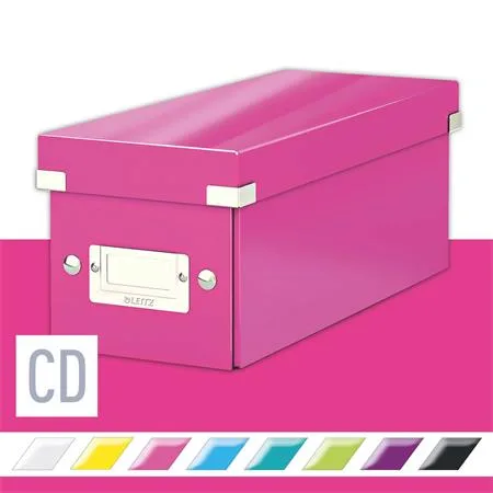 Škatuľa na CD, LEITZ "Click&Store", ružová 2
