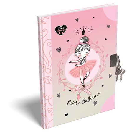 Pamätníček, so zámkom, A5, tvrdá obálka, LIZZYSULI, "Tiny Dancer, Lovely Ballerina"