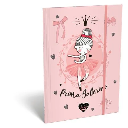 Doska s gumičkou, kartón, A4, LIZZYSULI, "Tiny Dancer, Lovely Ballerina"