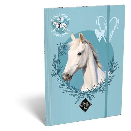 Doska s gumičkou, kartón, A4, LIZZYSULI, "Wild Beauty, Sport Club"