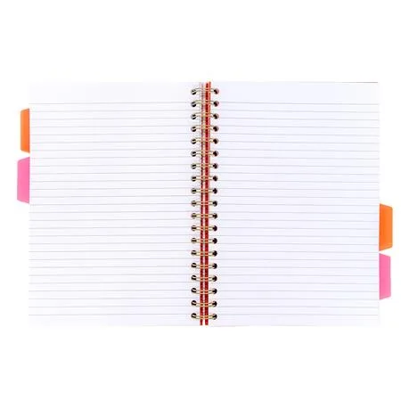 Špirálový zošit, B5, linajkový, 100 listov, PUKKA PAD "Floral Project Book", mix 7