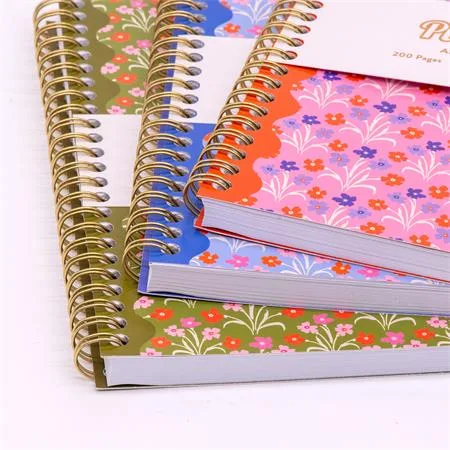 Špirálový zošit, A5, linajkový, 100 listov, PUKKA PAD "Floral Jotta Notebook", mix 7